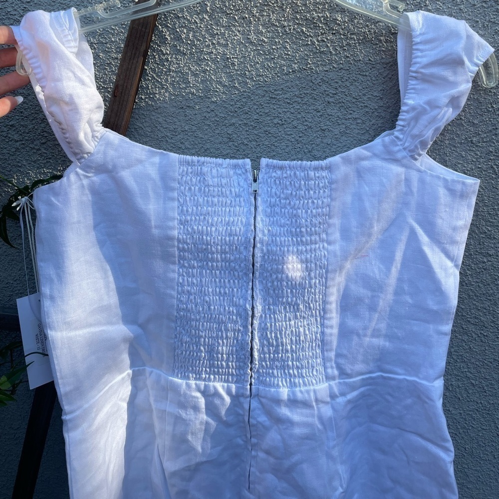 Reformation Gavina Dress White Size 12 New with Tags! - Picture 11 of 11